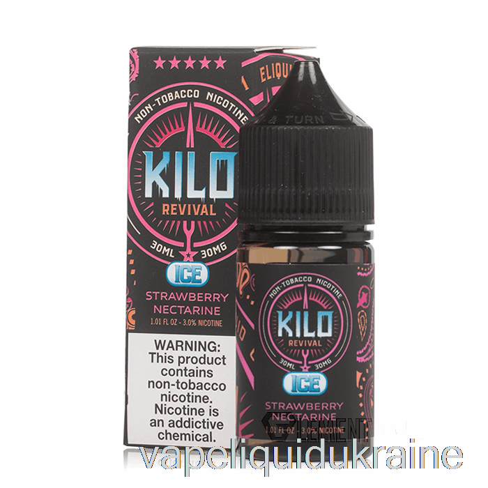 Vape Liquid Ukraine ICE Strawberry Nectarine - KILO Revival Salts - 30mL 30mg